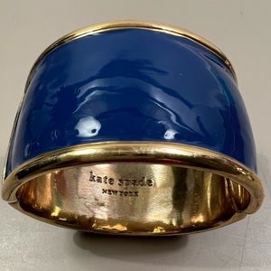 Kate Spade blue enamel, hinged bracelet